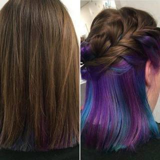20 แฟชั่นสีผมสุดจี๊ด Hidden Rainbow สวยซ่อนแซ่บ