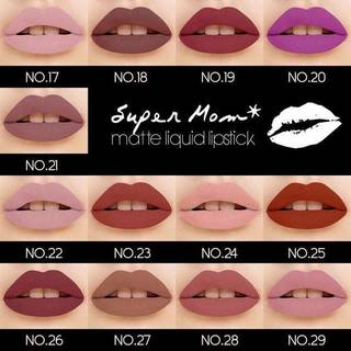 รีวิวลิปสติกแบรนด์ไทยสีแมท "supermom" 29 เฉดสี