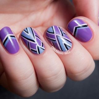 40 ไอเดียกับเล็บสไตล์ chevron nails เก๋สุดๆ