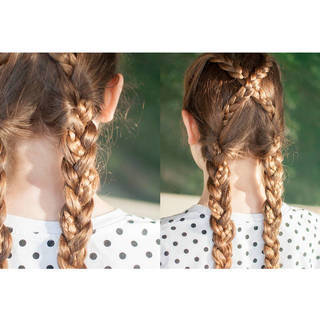 วิธีถักเปียกากบาท ทรงผมง่ายๆไปเรียน | Criss-cross braid