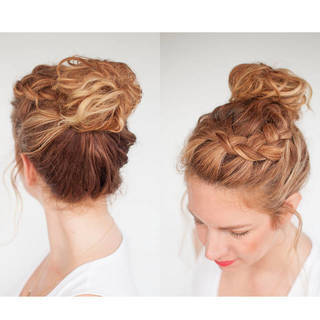 ทำตามได้ ไม่ยากเลย วิธีทำผมเปีย CURLY BRAIDED TOP KNOT