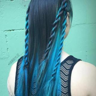 1473150435 13 black hair with teal highlights