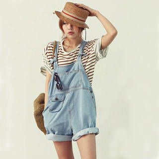 55 แฟชั่น Overall Jeans ชุดเอี๊ยมยีนส์ใส่เก๋ๆ รับ Summer