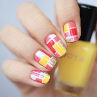30 แฟชั่น color block nails เพ้นท์สีตัดกันแบบเก๋ๆ