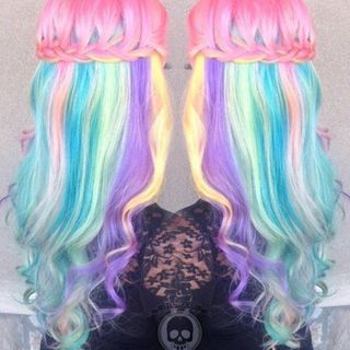 1476074422 5 cotton candy half updo for long hair