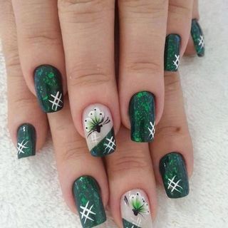 มาแล้ว!!! ภาคต่อของไอเดียเพ้นท์เล็บสวยอย่างเป็นธรรมชาติด้วย "Green Nail"