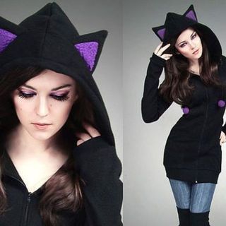 เสื้อกันหนาวน่ารักสไตล์แมวๆ ด้วย Hoodie Cat Ears