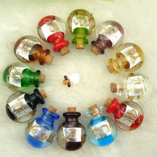 1439544029 1431078815 33x25mm murano glass essential oil vials zodiac