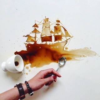เปลี่ยนคราบสกปรกของกาแฟ ให้กลายเป็นงานศิลปะ!!!