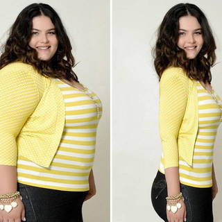 ภาพ Photoshop สาวอวบ สร้างกำลังใจ "ลดความอ้วน"