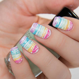 How to : เพ้นท์เล็บ 'ขนมสายไหม' ( Sugar Spun ) สีรุ้งฟรุ้งฟริ้ง ♥