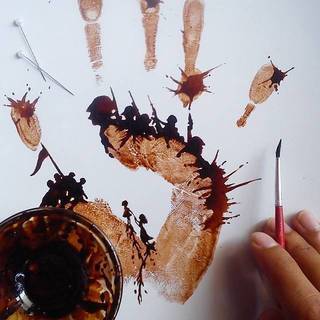 สร้างสรรค์งานศิลปะ ภาพวาดจาก คราบกาแฟ !