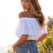 Icon 1465790548 white lace off the shoulder and short