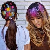 Icon hair stenciling trend hair painting art