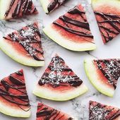 Icon watermelon drizzled with chocolate and salt  ef b8 8f by  secretsquirrelfood letscookvegan