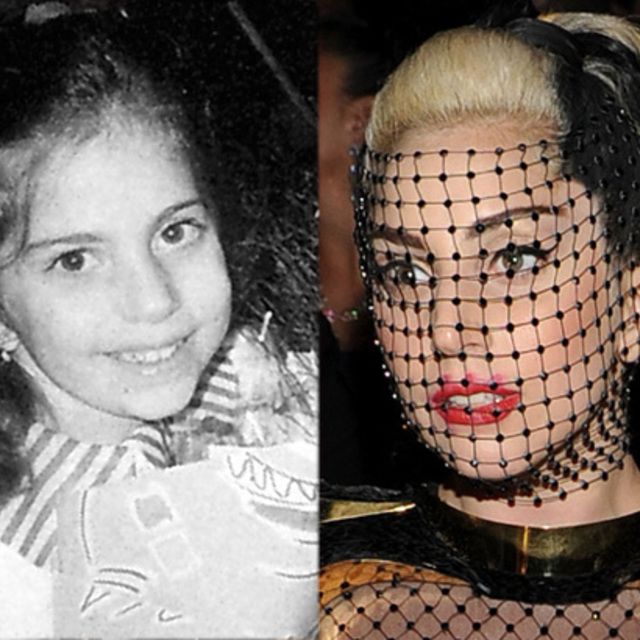 Lady gaga yearbook young red carpet 2012 photo split