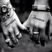 Icon together forever couple tattoo