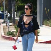 Icon kendall jenner wearing cut up shirt august 2016