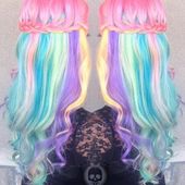 Icon 5 cotton candy half updo for long hair