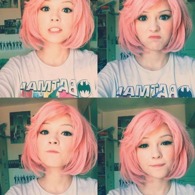 ไอเดียสีผม  ย้อมผม สีผม สีชมพู