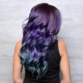 Icon 2 purple and teal hair color