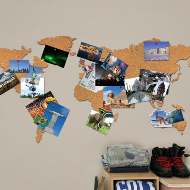Cork board map