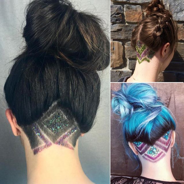 Glitter undercut
