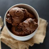 Icon vegan brownie chocolate ice cream minimalist baker