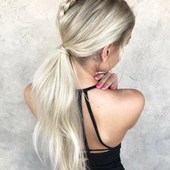 Icon 5 mohawk braid with a low ponytail