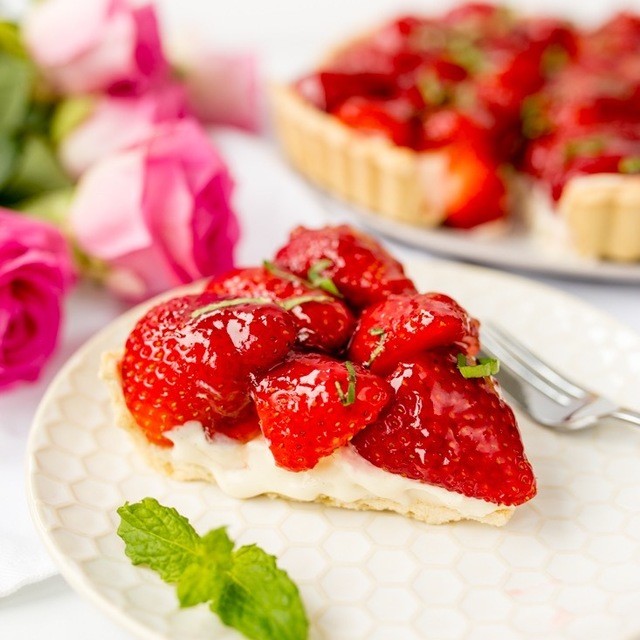 Easy french strawberry tart finished tall 7