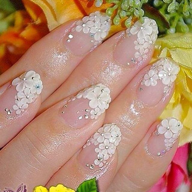74489 100 delicate wedding nail designs