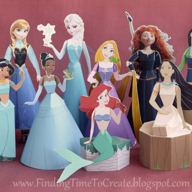 แจกฟรี !! Disney 3D Paper Craft สร้างเจ้าหญิงเอง ได้ง่ายๆ [ภาค 2]
