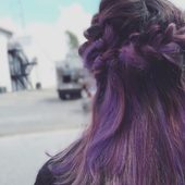 Icon purple balayage hair color ideas 768x508