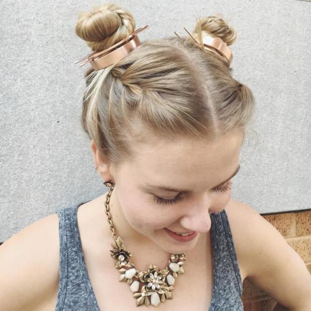 7 double bun cuffs