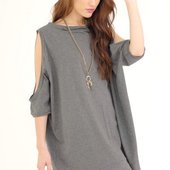 Icon grey oversized t shirt dress