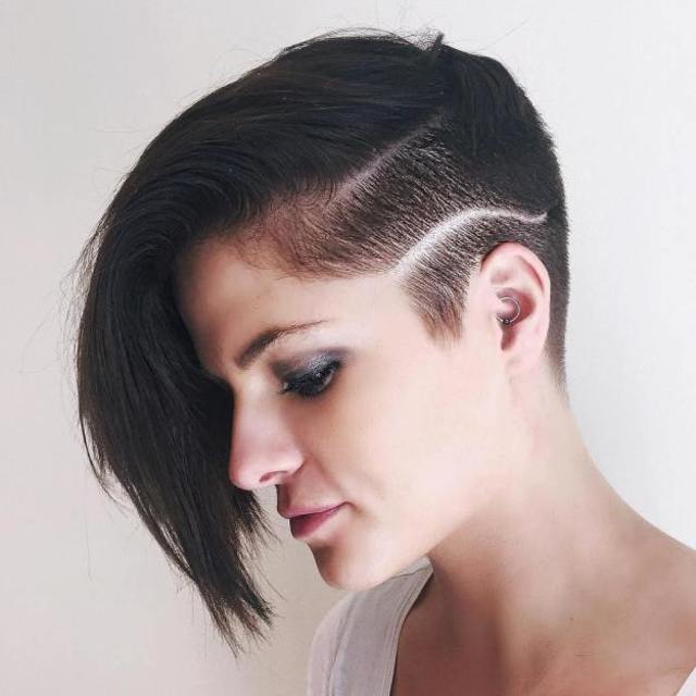 3 asymmetrical pixie with a shaved side