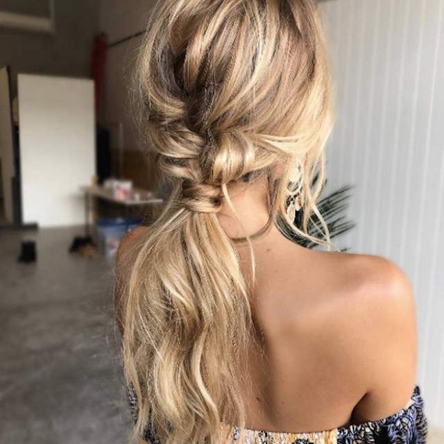 35 braid and ponytial