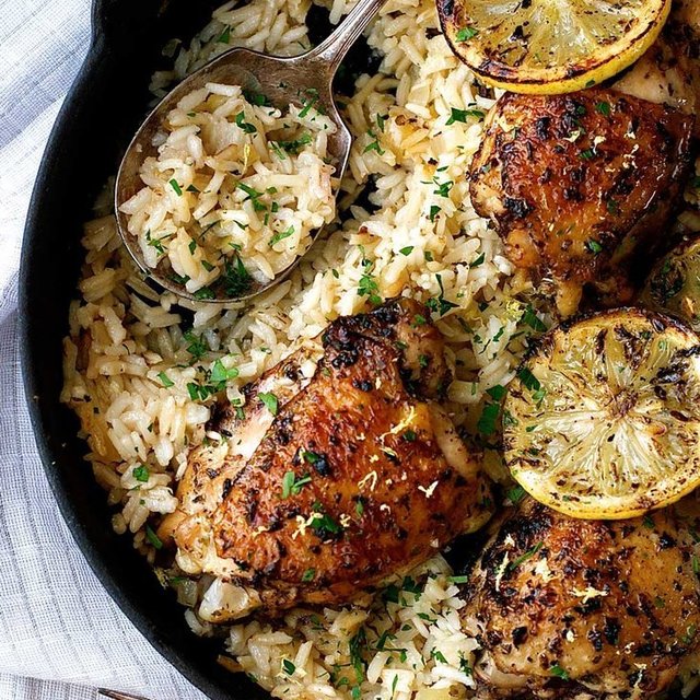 1 pot greek chicken lemon rice