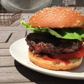 Icon hand ground sirloin burger