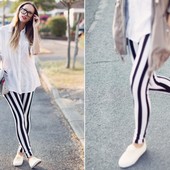 Icon black and white printed leggings designs