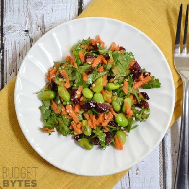 Orange balsamic cilantro salad plate