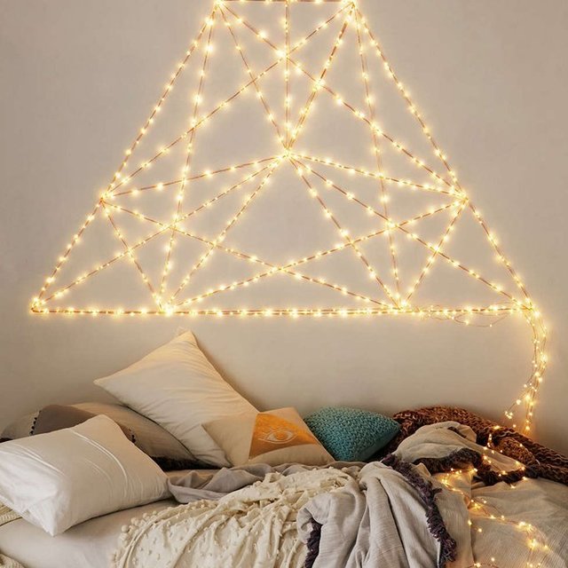 Create beautiful holiday wall art mounted lights