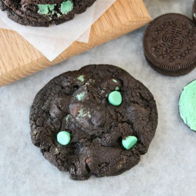 Chocolate mint oreo cookies2