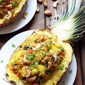 Icon baked pineapple fried rice