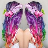 Icon beautiful rainbow hair color ideas