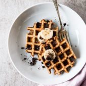 Icon healthy chocolate chip banana waffles recipe image 6