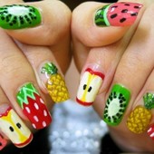 Icon orange fruit nails 1