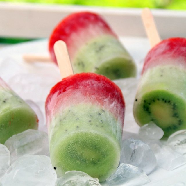 Mexican flag paletas or popsicles