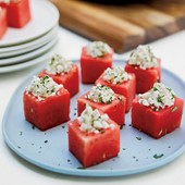 Icon watermelon cups with feta and mint 0410