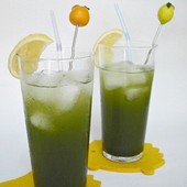 Icon iced green tea with apple syrup